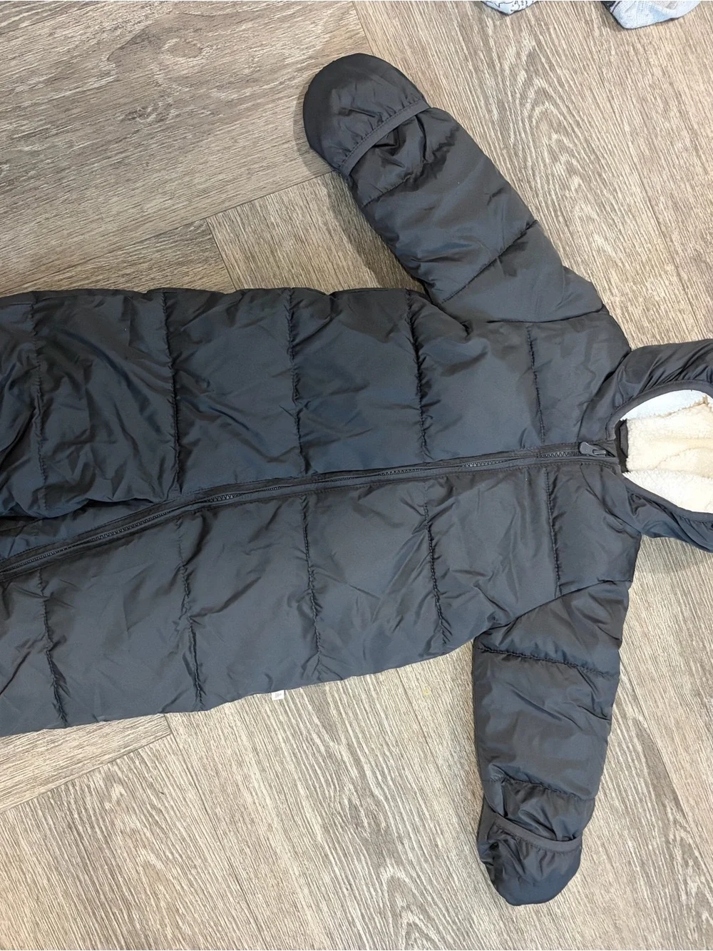GAP Infant Black Hooded Puffer Bunting